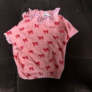 Piupiuchick size 4 girl terry bow top